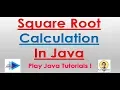 Data Structure in Java Square root of a number