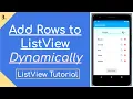 3 Add Rows to ListView Dynamically