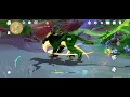 Fight between consecrated fanged beast in genshin impact