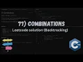 77 Combinations Leetcode solution in C