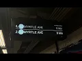 The Next Rockaway Pkwy bound L trains Terminate at Myrtle Av arrival announcement