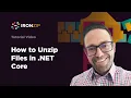 How to Unzip Files in NET Core IronZIP
