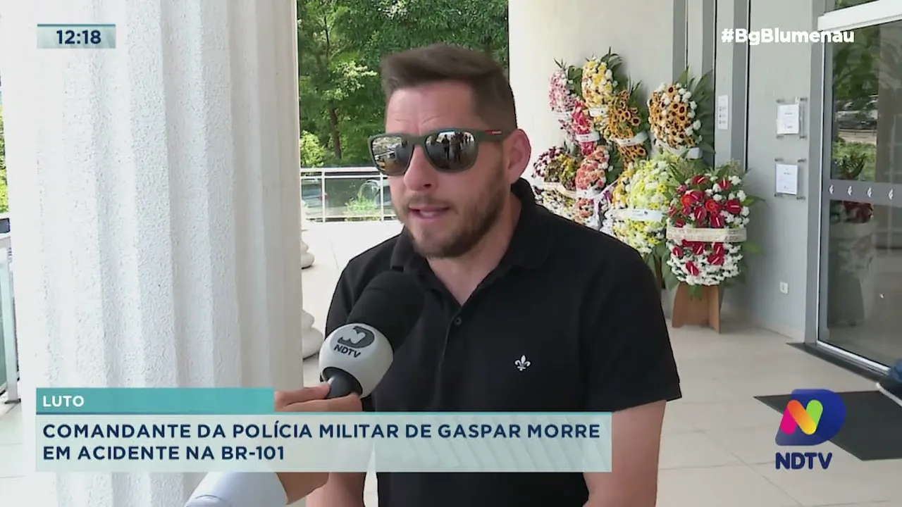 Luto: comandante da PM de Gaspar morre em acidente na BR-101