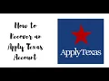 How to Recover your Apply Texas Account - Ep 2