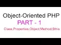 Object-Oriented PHP Bangla Tutorial Part-1 Class Properties Object Method this