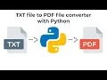 TXT file to PDF file converter using Python
