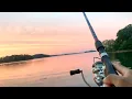 Fishing Beautiful Sunset for Catfish Lake Lanier