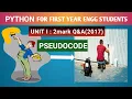 Pseudo code in tamil Python programming First year engineering