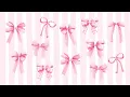 Aesthetic background Coquette screensaver Pink ribbons Stripe wallpaper Pink bows TV art
