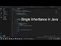 Single Inheritance in Java Hindi Inheritance in java with example youtube 2021