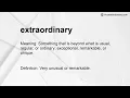 extraordinary Meaning