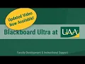 Blackboard Ultra at UAA Messages for Students