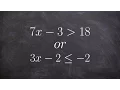 Learn how to solve as well as graph a compound inequality with or