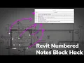 Revit Tutorial - Numbered Note Block Hack Adding a period