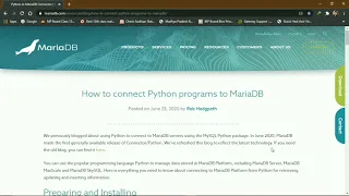 PDBC python MariaDB database connection linux WSL