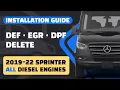DEF EGR DPF EKAS Software Delete 2019-2026 Sprinter w907 OM642 OM651 2-step
