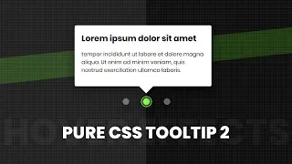 Pure CSS Tooltip Html CSS Hover Effects