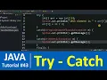 Java Tutorial - Java try catch finally blocks for Exception Handling Examples