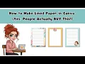 How to Make Lined Paper in Canva Yes People Actually BUY This