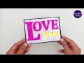 Free Printable Letter Template DIY 3D Love You Card Simple Handmade 3D Card