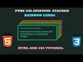 Pure CSS Animation Stacked Rainbow Cards Design Stacked Rainbow Cards Animation Using HTML and CSS
