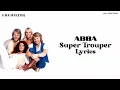 ABBA - Super Trouper (Lyrics)