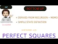 Perfect Squares Bottom UP Made Easy Google Leetcode 279