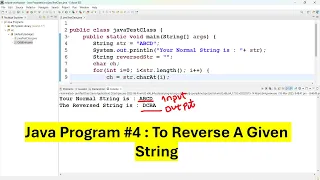 Java Program - To Reverse a Given String Java simple Program for beginners