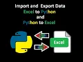 Import and export excel file xlsx format to Python
