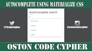 How to create a simple Autocomplete Search Engine Using Materialize CSS