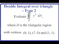 Double Integral over triangle - Type 2