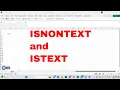 How to use The ISNONTEXT and ISTEXT Functions in Microsoft Excel to Test Values for Text or Numbers