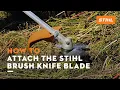 Attaching the STIHL Brush Knife 250mm Cutting Blade How To