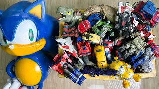 Unboxing Ultimate Sonic The Hedgehog, T-Rex Dinosaur & Transforming Transformers OPTIMUS Prime Robot
