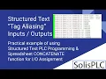Structured Text PLC Programming Example for Input Output Tag Aliasing Assignments
