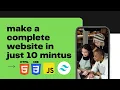 Build Complete Website in 10 Minutes using TailwindCSS Tailblocks Fastest way to create a website