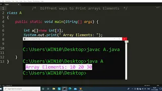 Print array elements in Java Learn Coding