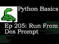Python Basics Run Script From Dos Prompt Command Line