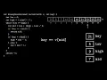 Iterative binary search in action C