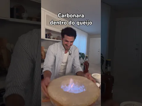 Carbonara dentro do queijo, pra ela apaixonar!