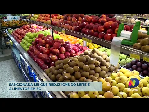 Sancionada lei que reduz ICMS do leite e alimentos em SC