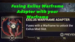 Fusing Exilus Warframe Adapter Nightwave Rank 17 Reward Warframe The Glassmaker
