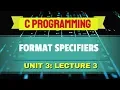 Format Specifiers in C