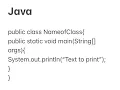 Java Lessons print vs println Statements