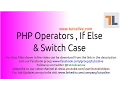 PHP Print Statements Operators and Control Structures By Tutoslive