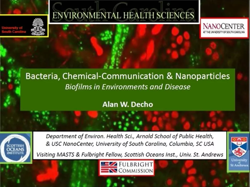 Bacterial Biofilms, Chemical Communication & Nanoparticles | Prof Alan Decho