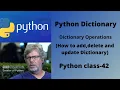 How to add delete and update dictionary in python Python Dictionary operations with examples