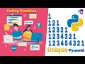 Python Unique Pyramid Numbers Pattern - Number Patterns in Python