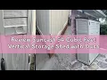 Review Suncast 54 Cubic Feet Vertical Storage Shed with Durable Plastic Construction Multiple Wall