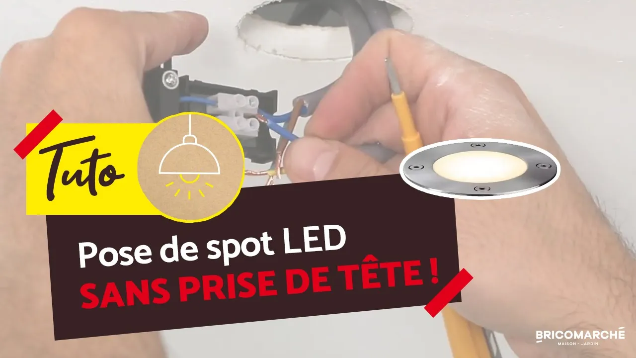 Installer des spots LED encastrés au plafond